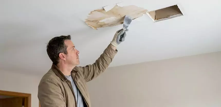 Ceiling Water Stain and Drywall Repair in Bowdon Junction